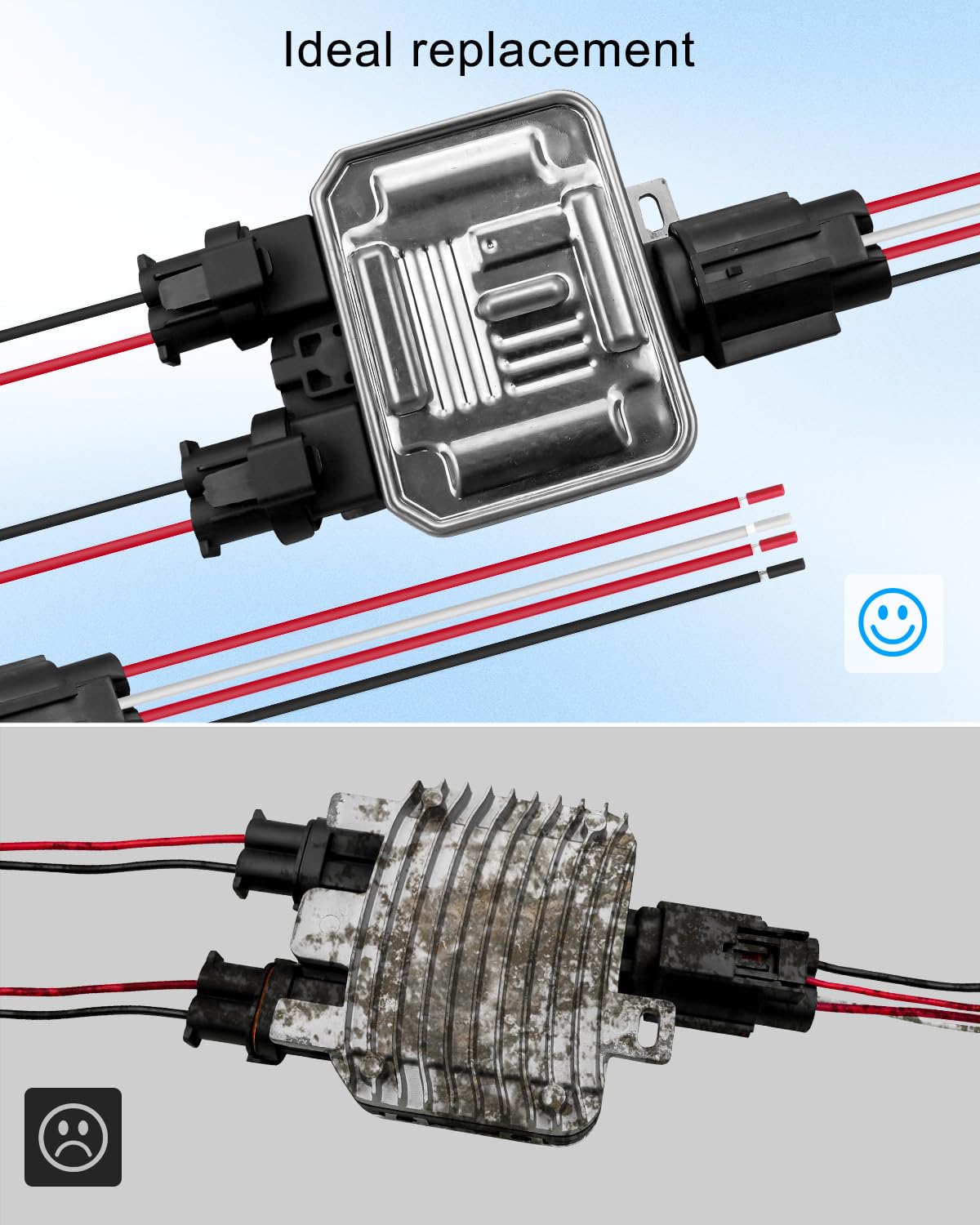 Cooling Fan Control Module Connector Plug Wire Harness Fit