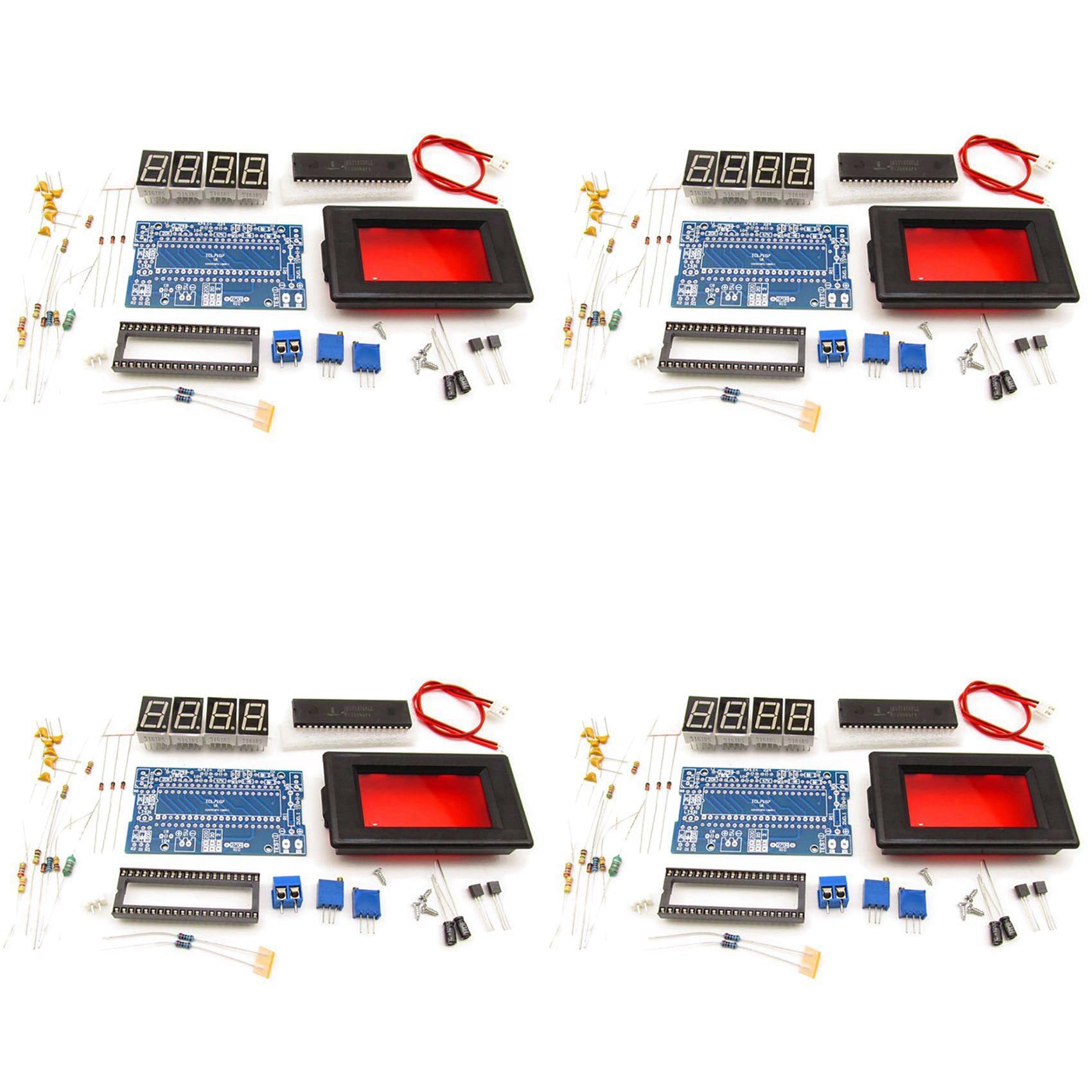 Jnchdghwa As Shown 4X Voltmeter Diy Kit Parts Icl7107 Meter Head Digital Voltmeter