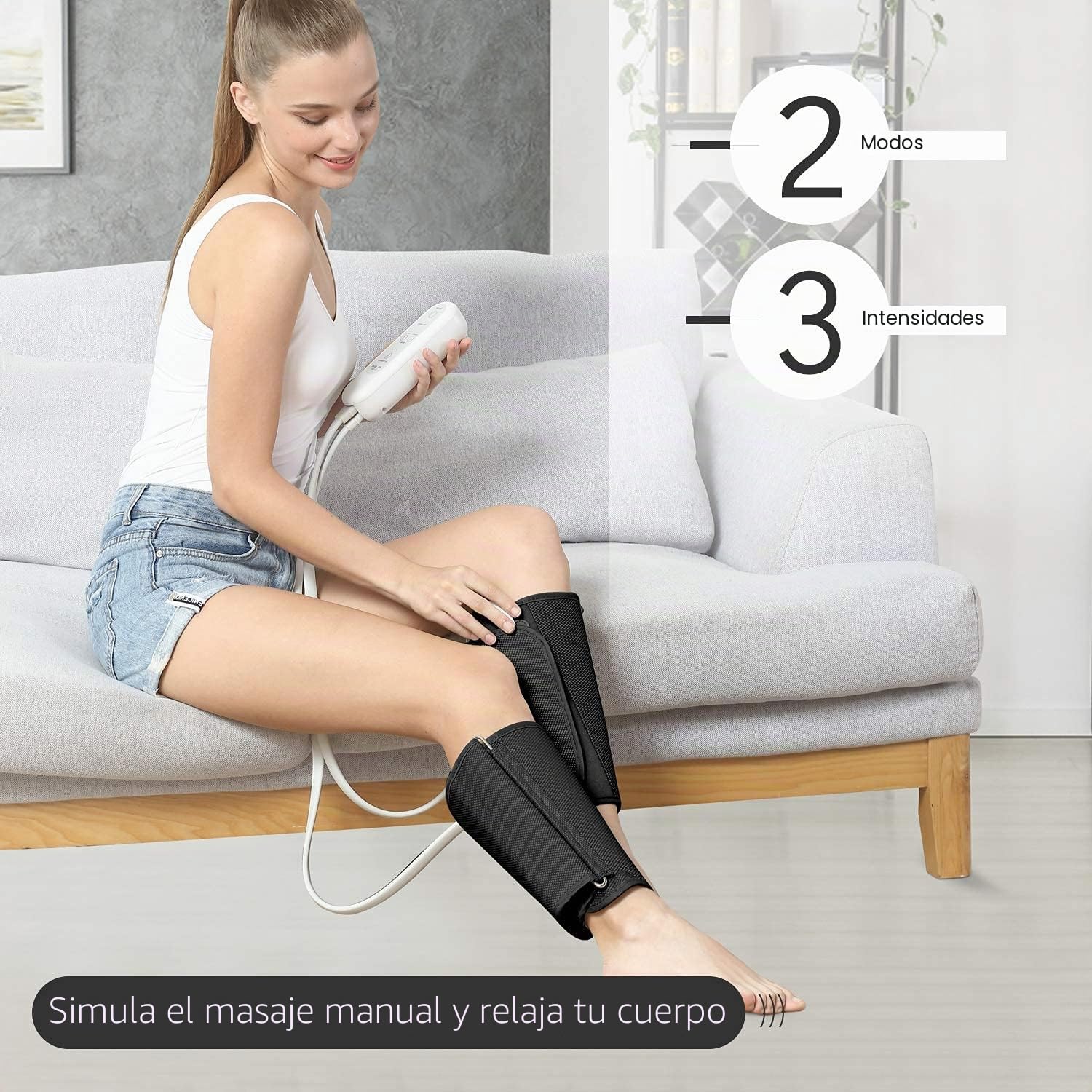 FIT KING Presoterapia Piernas Masajeador de Piernas Brazo Ternera Masajeadores para Dolor y Circulación Máquina de Compresión para Piernas Cansadas y Doloridas Recuperación Muscular
