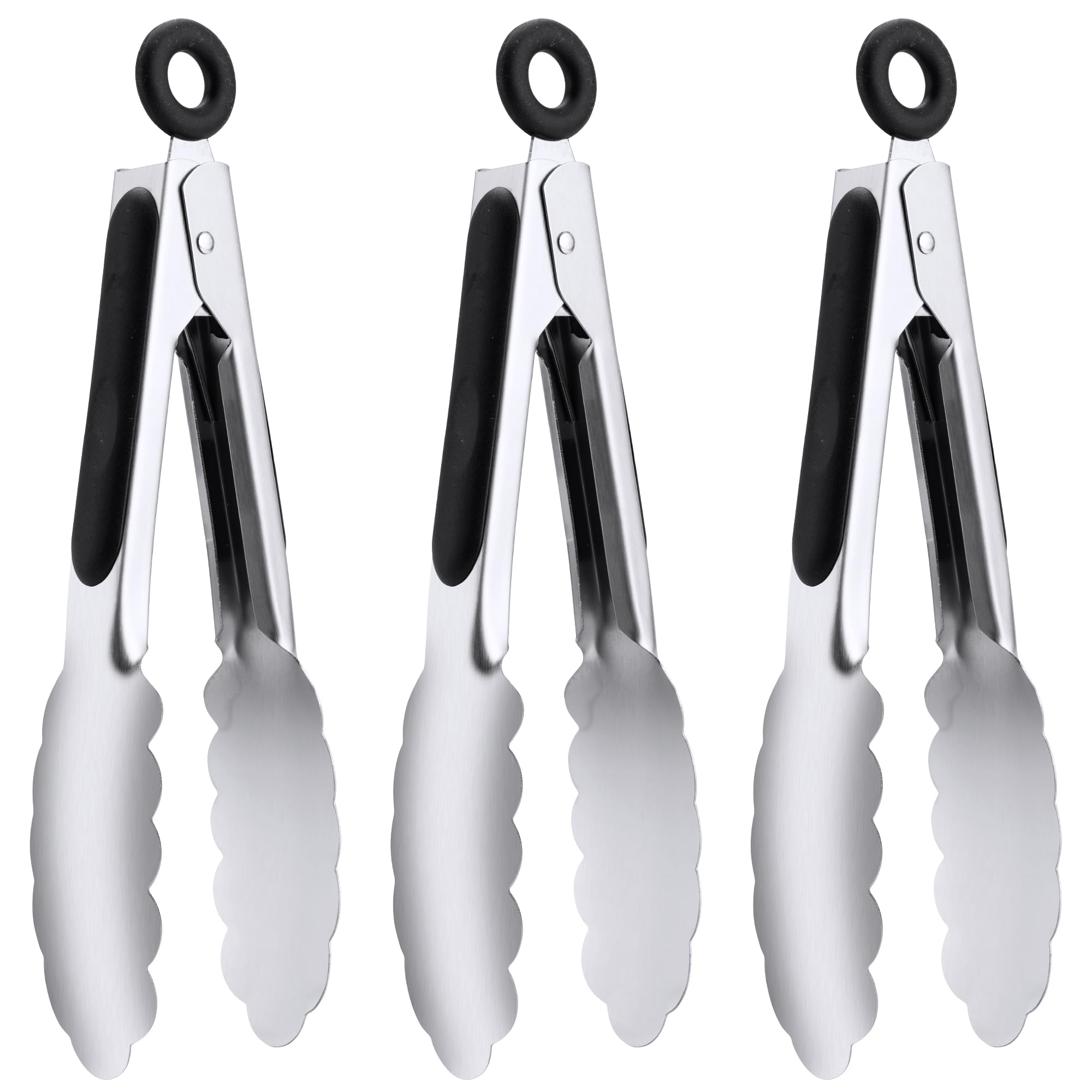 lot 3 pinces cuisine 18 cm inox