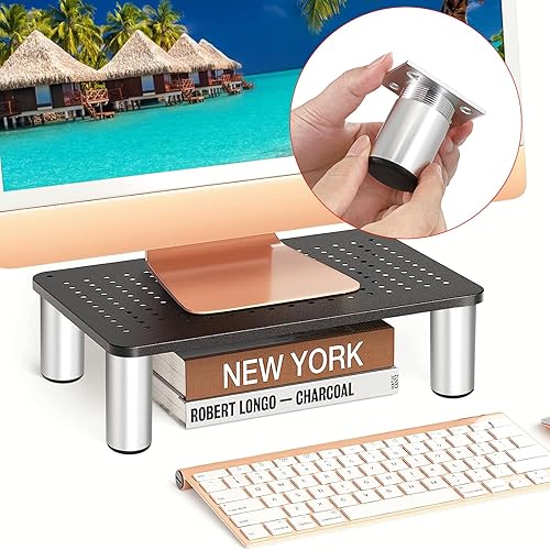 Miniatura 7 de Sumnacon 4 patas de muebles de aleación de aluminio, patas redondas ajustables para sofá, patas de gabinete de muebles, patas de 2 pulgadas para