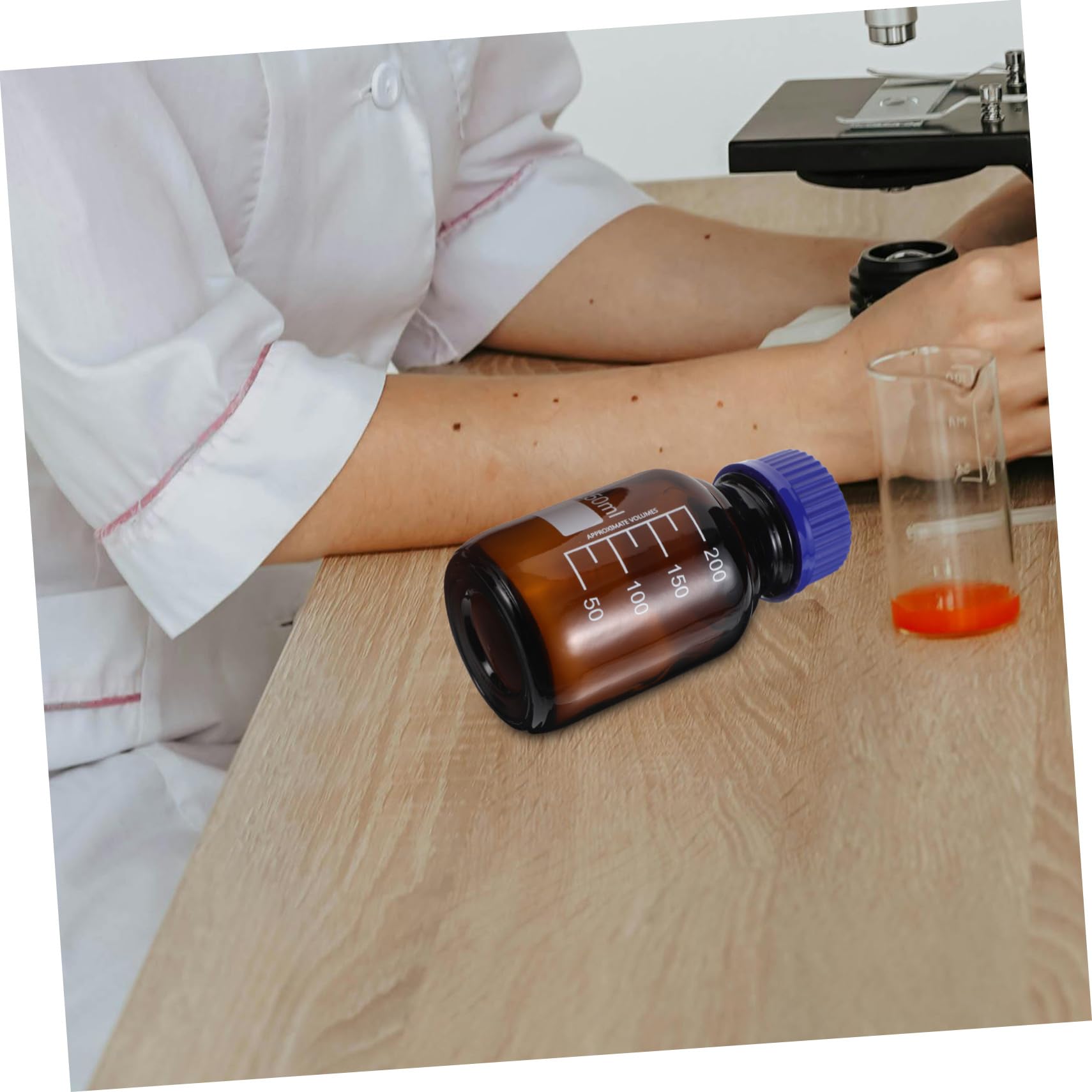 MAGICLULU 3stücke Glasflaschen mit Deckel Reagenzflaschen für Laborchemikalien Lichtdichte Verpackungsflaschen aus Glas für Flüssigkeitsproben Probenflaschen für Chemikalienlagerung