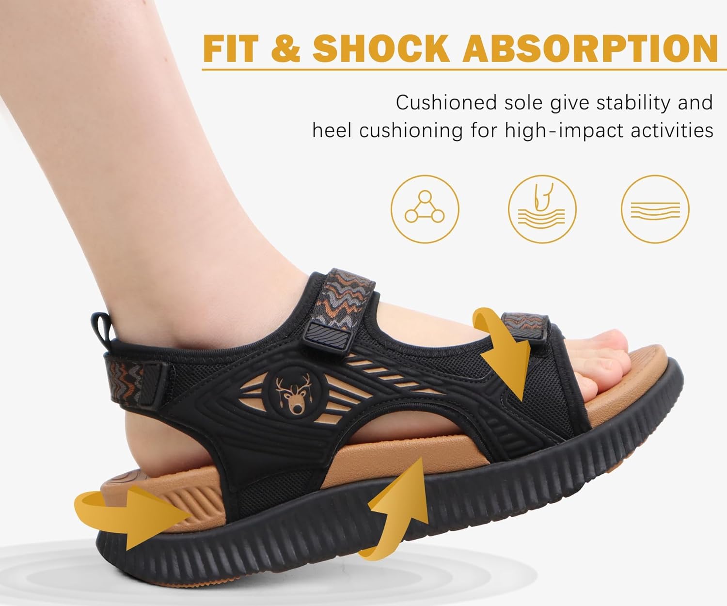 KuaiLu Womens Orthopedic Walking Sandals with Comfortable Arch Support Plantar Fasciitis Relief Summer Outdoor Hiking Sport Recovery Adjustable Strap Athletic Chunky Cushion Shoes