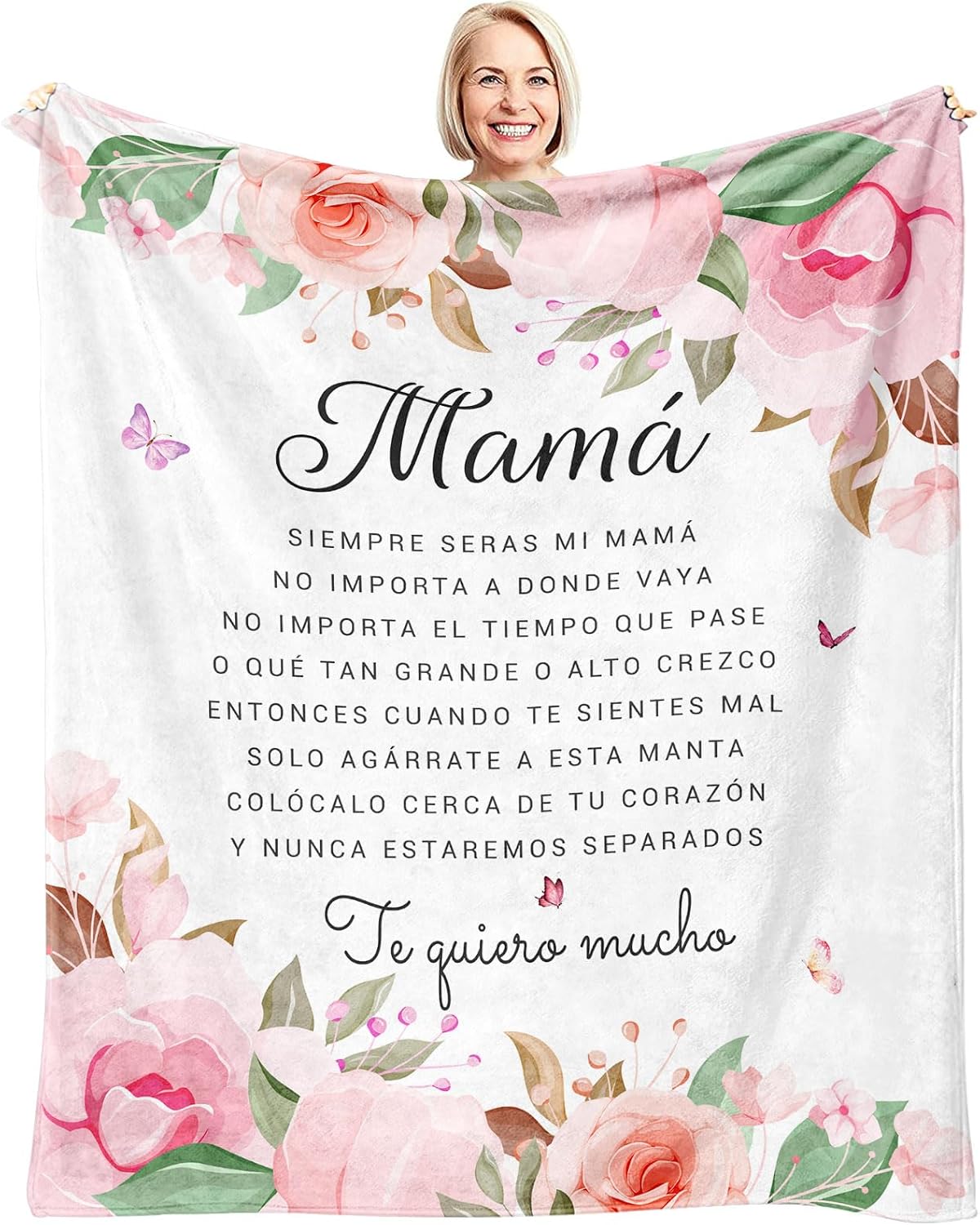 Regalos para Mamá, Regalos para Mama En Español, Regalos para Mamá De Cumpleaños, Mom Gifts from Daughter Son, Birthday Gifts for Mom in Spanish, Mama Gifts Throw Blanket 60" x 50"