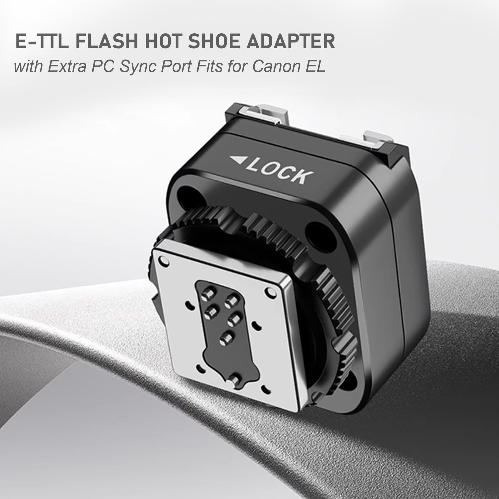 TF-321 Blitzschuh-Adapter, mit PC-Synchronisationsanschluss, Blitzschuh-auf-PC-Adapter für Blitzgeräte der E-TTL-Serie