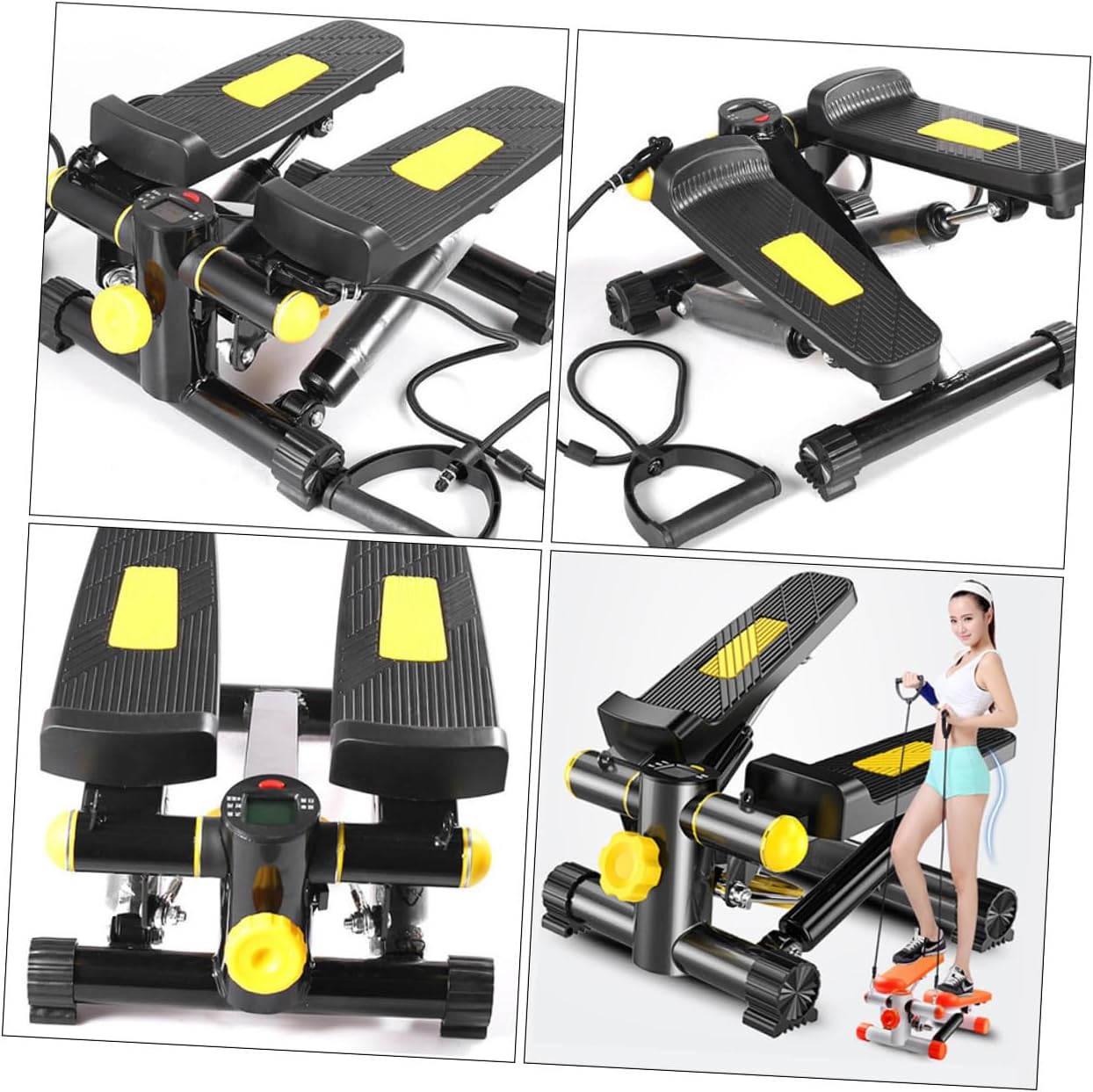 Swing Side Stepper Fitness Trainer with Anti-Slip Pedals Compact Mini Pedal Exerciser for Home Workout Step Machine Exercise Equipment for Weight Loss and Leg Toning