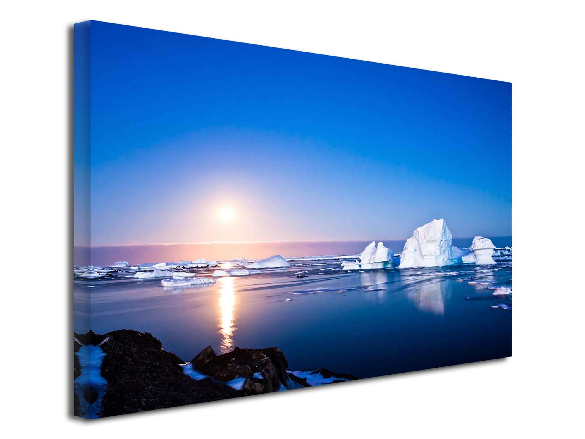DECLINA, Quadro Decorativo da Parete per Soggiorno Moderno, Quadro Decorativo da Parete, Tela Deco Iceberg 50 x 30 cm, Canvas, 120x80 cm