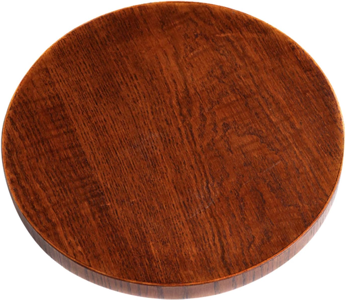 Solid Wood Serving Tray, Decorative Serving Trays Platter Round Non-Slip Tea Coffee Snack Plate Food Meals Serving Tray with Raised Edges for Home Kitchen Restaurant (11.8inch, Brown) - Image 7