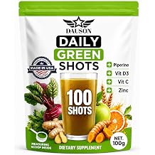 Supergreen Shots | Daily Wellness Powder for Energy, Immunity &amp; Gut Health Support with Wheatgrass, Matcha, Beetroot, Ashwagandha, Turmeric &amp; Prebiotics | 100g