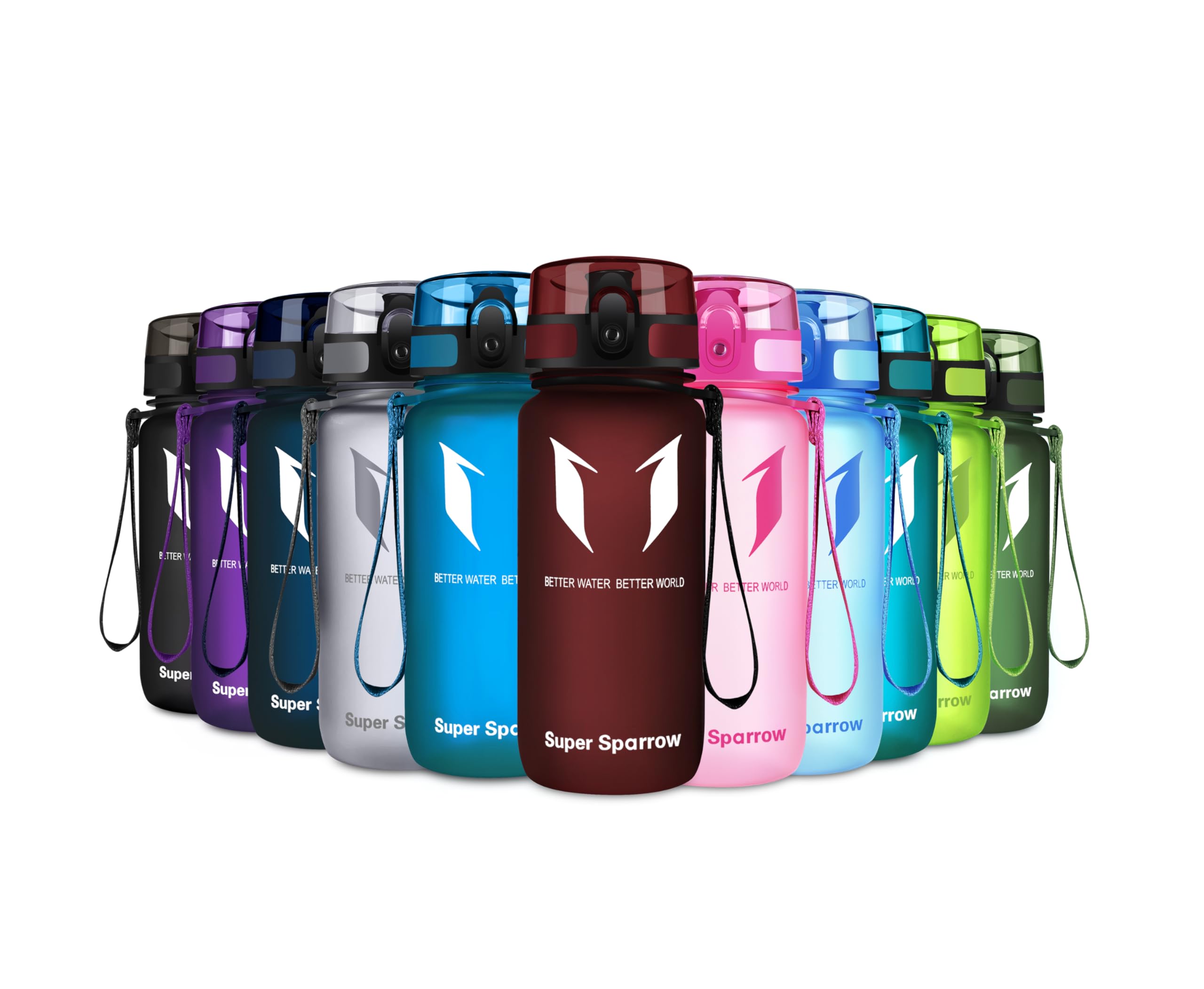 Super Sparrow Borraccia Sportiva & Bottiglia Bambini Senza Perdite - 350ml/500ml/750ml/1L/1.5L - Senza BPA
