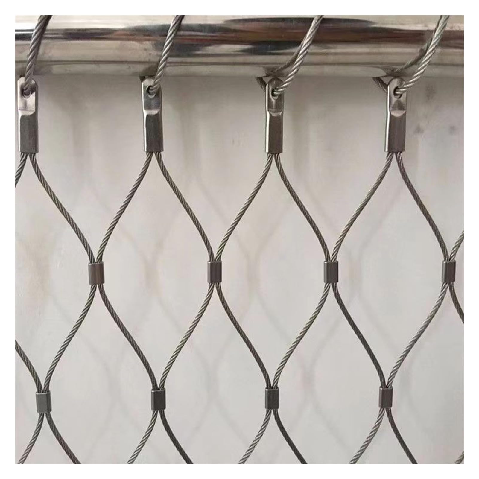 Red de enrejado de escalada de acero inoxidable, malla de seguridad duradera y cortable para balcones y campos de fútbol (2,8 x 25 m / 9.18x82.02ft), soporte de jardinería resistente a la intemperie