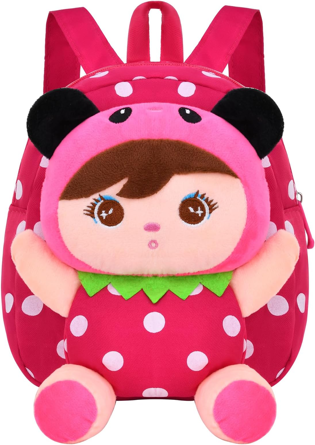 Cute Kids Toddler Backpack Plush Toy Backpack Snack Travel Bag Pre-School Bags for Girls 1-5Years