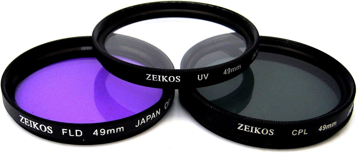 Zeikos ZEFLK49 49mm MultiCoated 3 Piece Filter Kit (UV