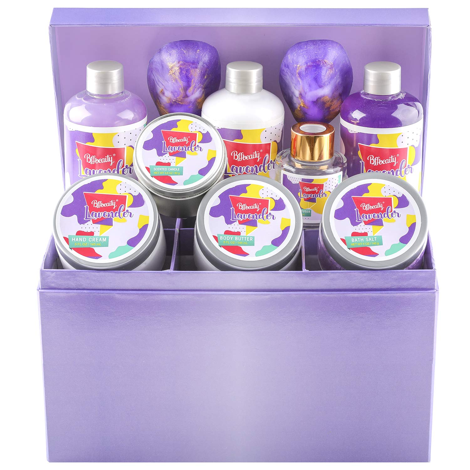 Amazon.com : BFF BEAUTY Bath Set - 12pcs Lavender Spa Bath Set