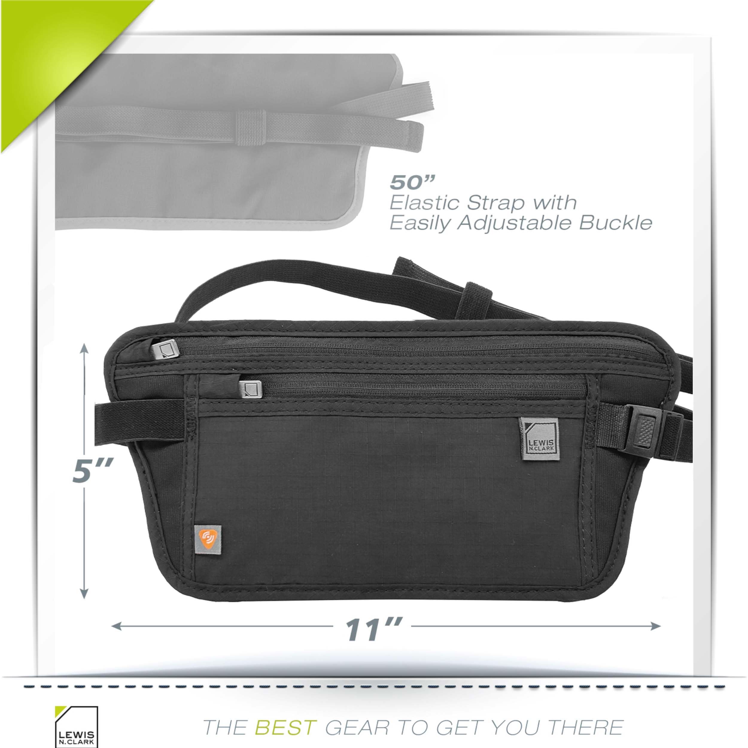 Lewis N. Clark RFID-Blocking Waist Stash Riñonera Interior, Talla única