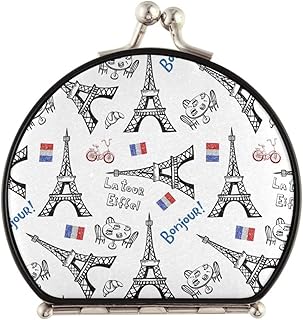 Sletend France Paris Tower Compact Mirror, Lightweight & Portable Mirror, Travel Makeup Mirror, Folding Handheld 1x/2x Magnifying Compact Mirror for Women Girls Gift