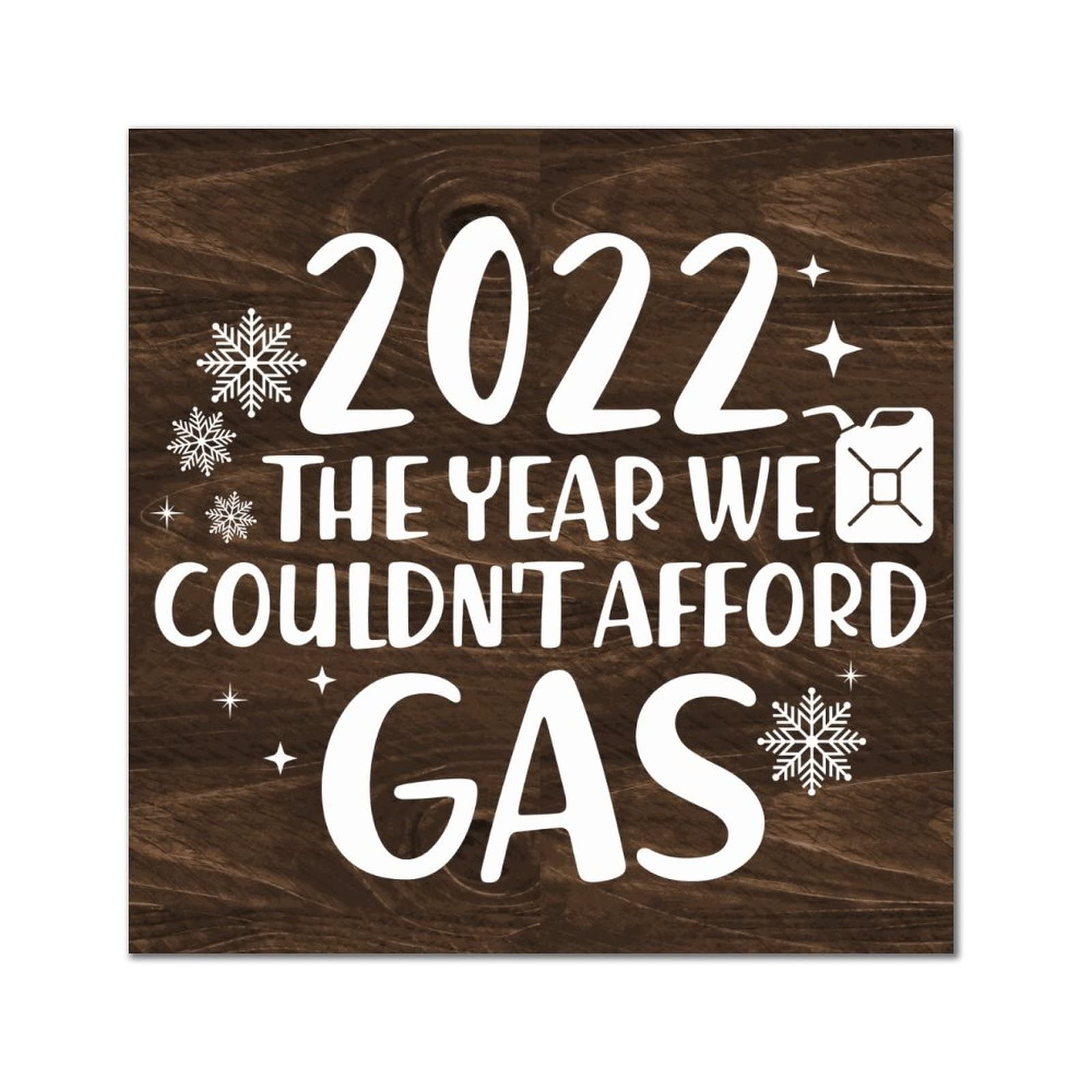 Plaque murale rétro en bois « The Year We Couldn't Afford » souvenirs maison