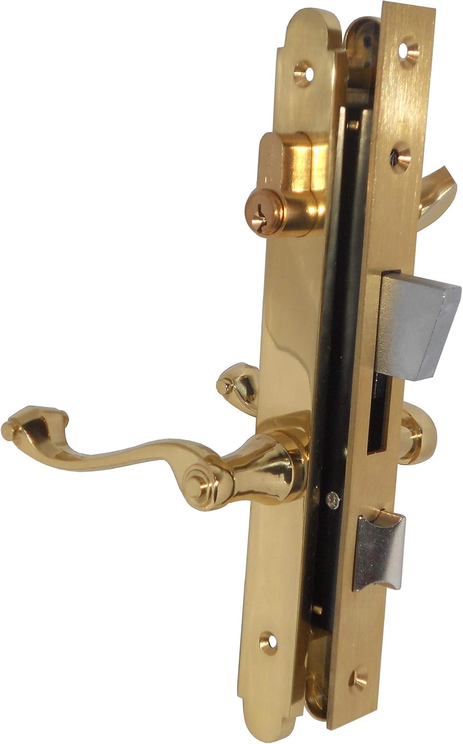 Marks 2750B/3-L Left Hand Single Cylinder Thinline Mortise Lock Set for Patio Doors with 1" Backset