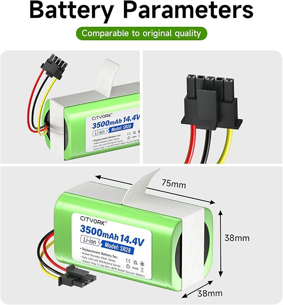 3500mAh ABL-G Replacement Battery for iRobot Roomba Combo & Vac Essential Series (RVG-Y1) Y0140, Q0120, Y0110, Q011, Q0520 Robot Vacuum 14.4V