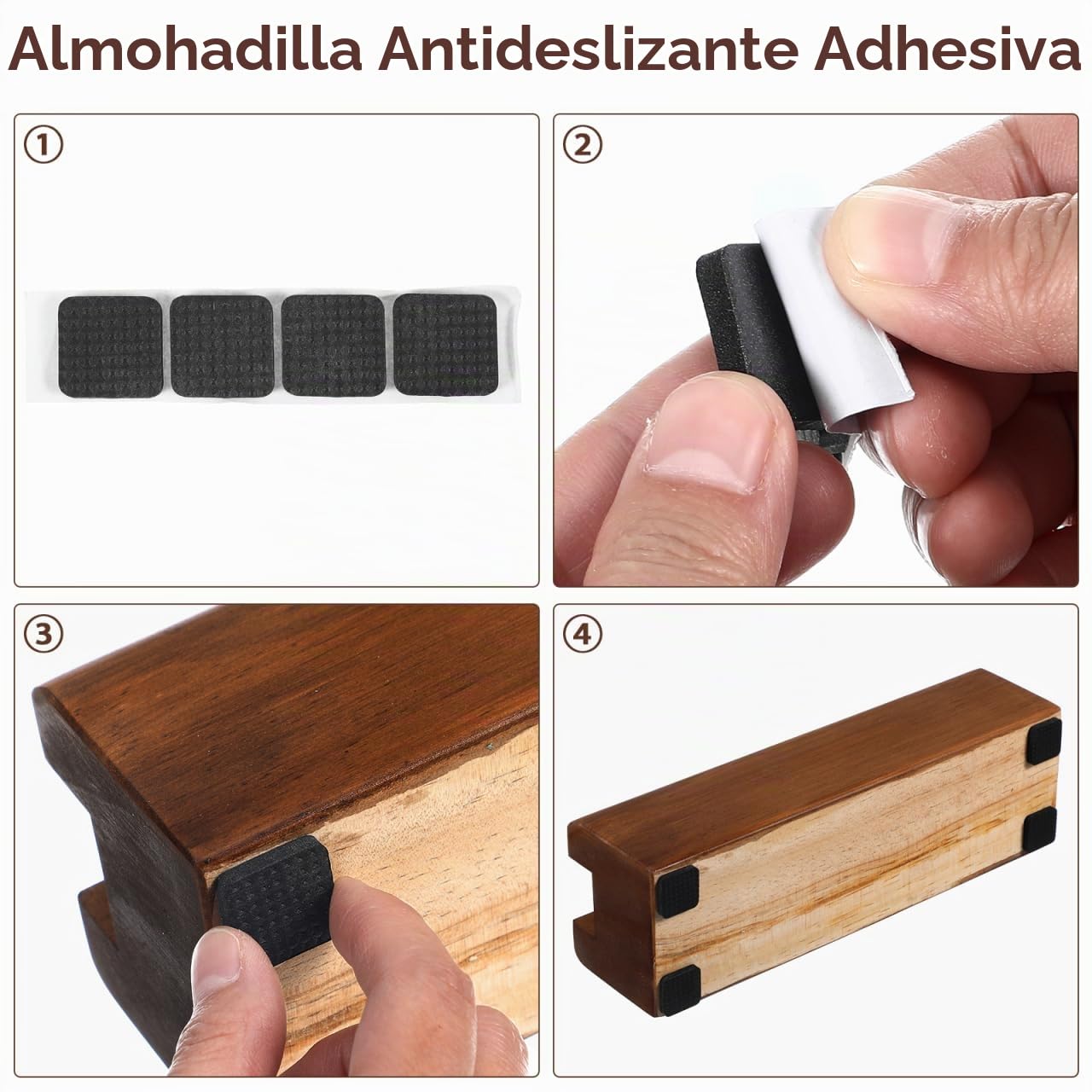 Soporte de Madera para Espejo de Piso Base Antideslizante y Estable para Exhibición de y Espejos de Cuerpo Completo Diseño Moderno para Hogar y Oficina Color Nogal