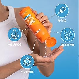 Carpe Sweat Absorbing Talc-Free Body Powder for Women, Anti-Chafing and Safe for Feminine Areas, White Jasmine Scent, 3 Pack