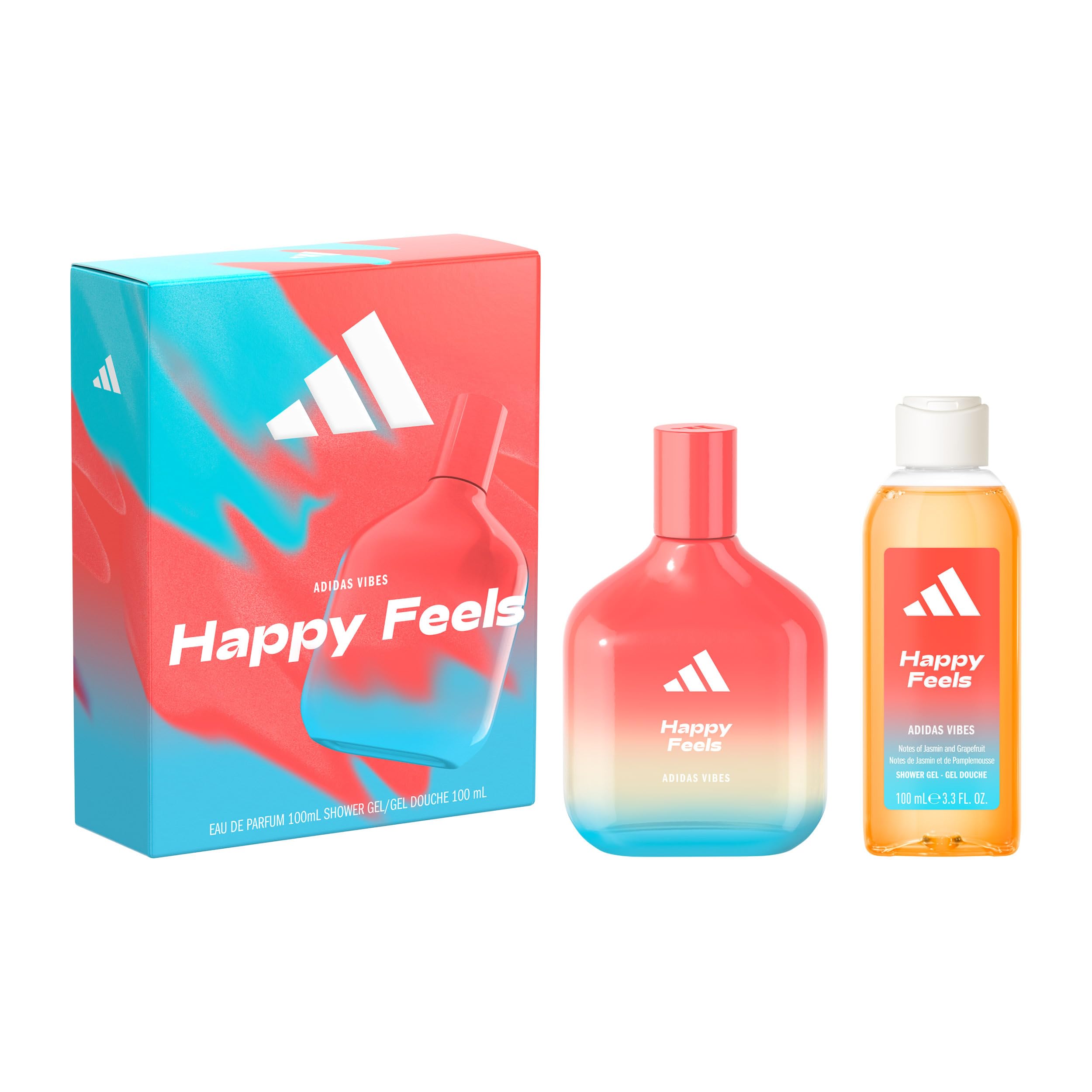 adidas Vibes Giftset including Happy Feels Eau de Parfum (100ml) and Shower Gel (100ml)