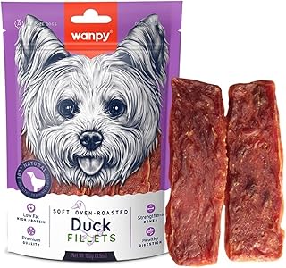 Wanpy Oven Roasted Gerçek Ördek Fileto 100 g Köpek Ödülü, Küçük Köpekler
