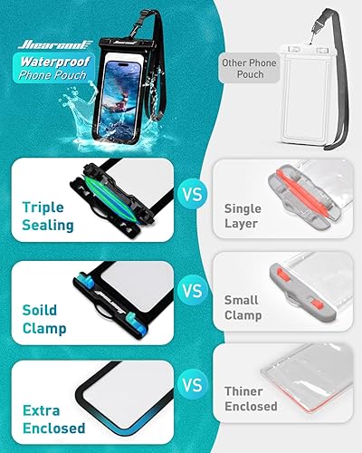 Miniatura 4 de Hiearcool - Funda impermeable IPX8, universal y compatible con celular iPhone 12, Pro 11, Pro Max, XS, Max, XR, X, 8, 7, Samsung Galaxy S10, S9,