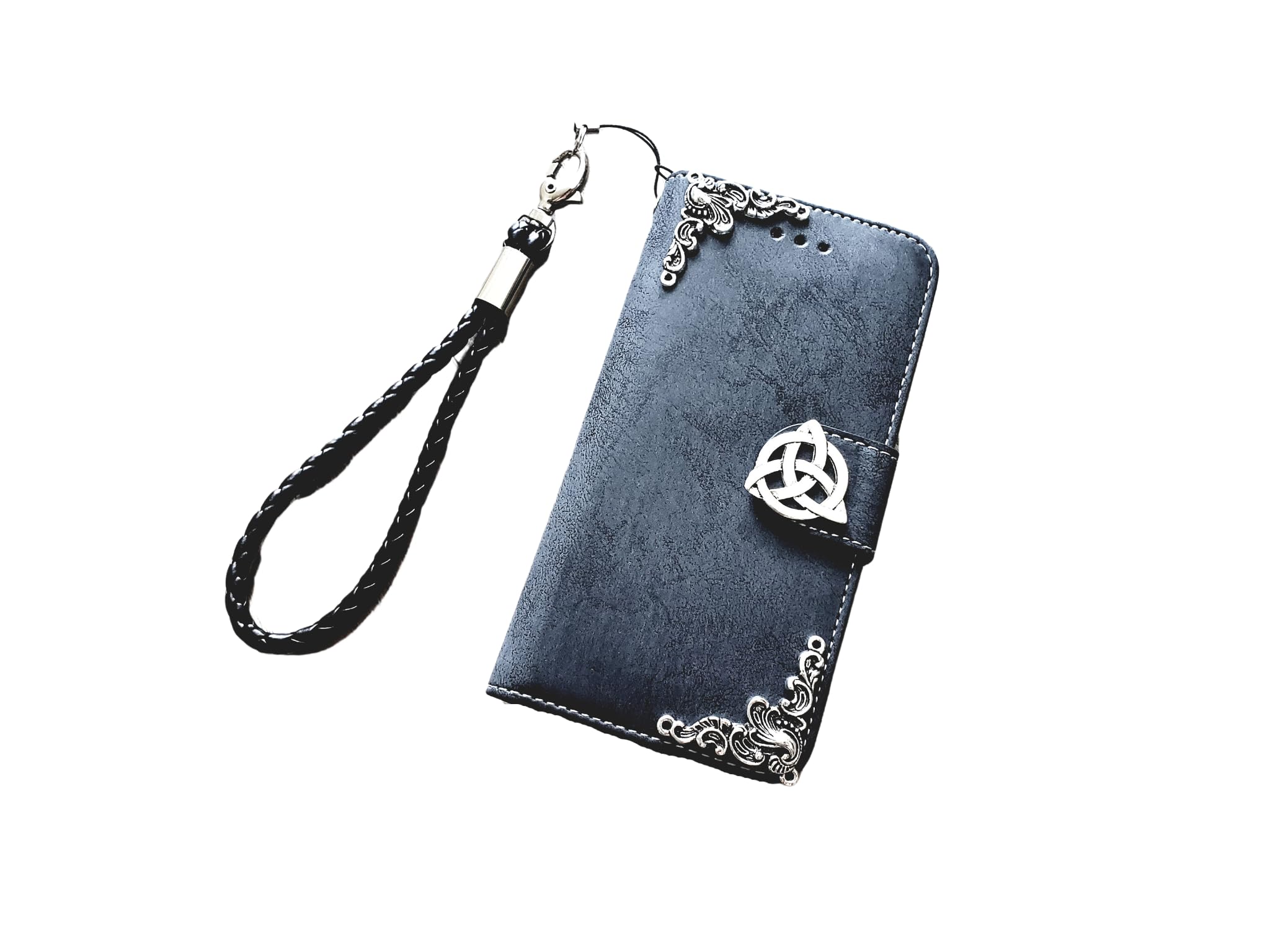 Trinity Celtic Knot phone leather wallet removable case for iPhone X XS XR 11 12 13 14 Pro Max Samsung S23 S22 S21 S20 Ultra Note 20 10 Plus Mn1274