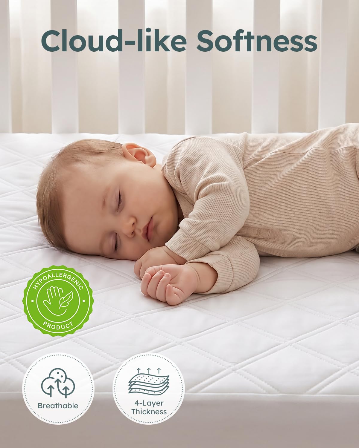 Yoofoss Coprimaterasso Impermeabile 50x90 Bebe Protezione Materasso Bambino Lavabile