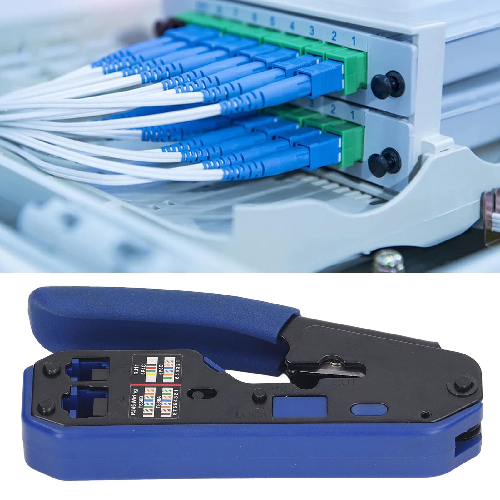 Emoshayoga Kit de pince à sertir RJ45 pour câble réseau Ethernet Cat6 Cat5e à domicile et bureau
