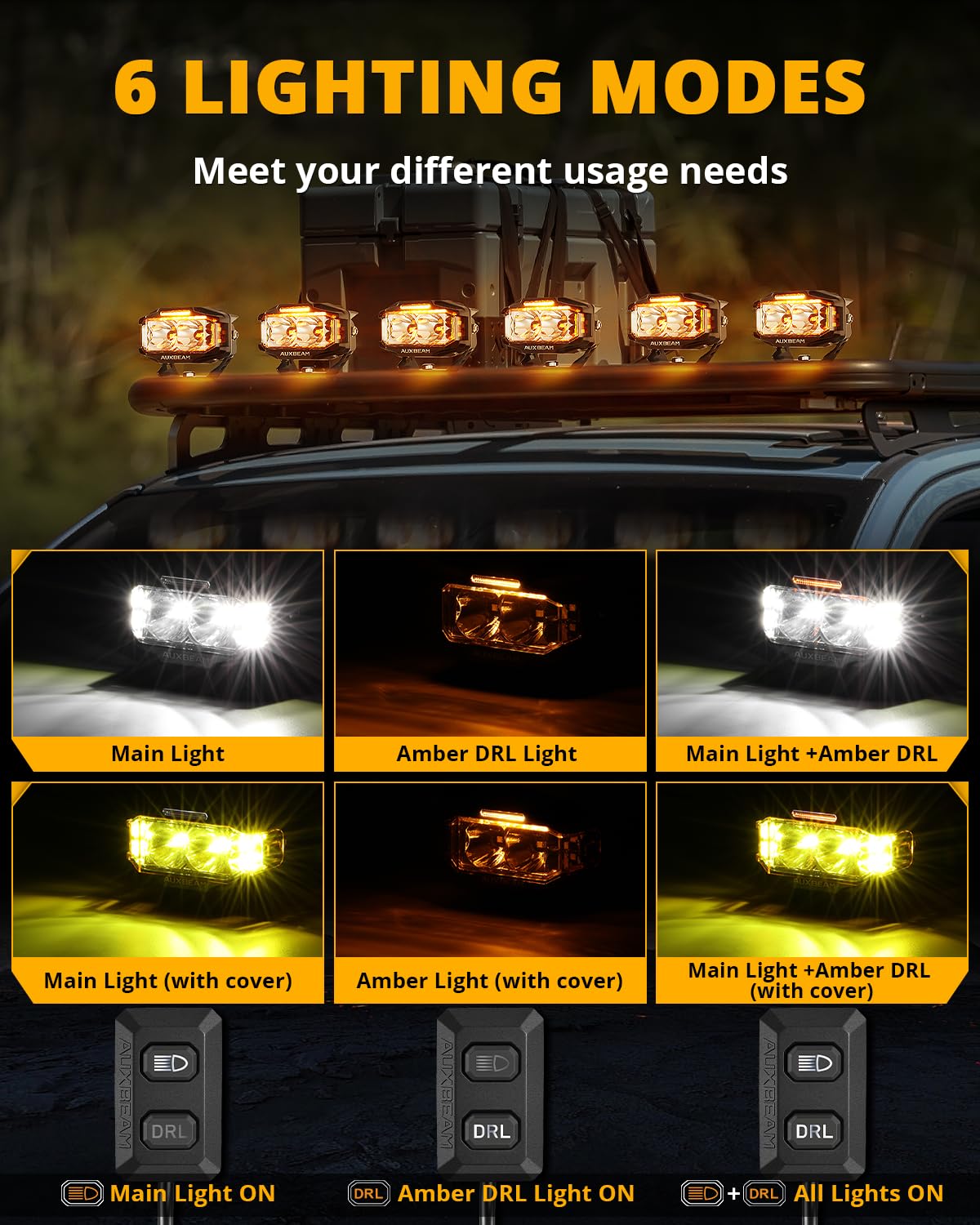 Auxbeam V-MAXシリーズ ポッド ドライビングライト、4x2.5インチ Amazon.co.jp: Auxbeam V-MAXシリーズ 72W LED ポッド ドライビング