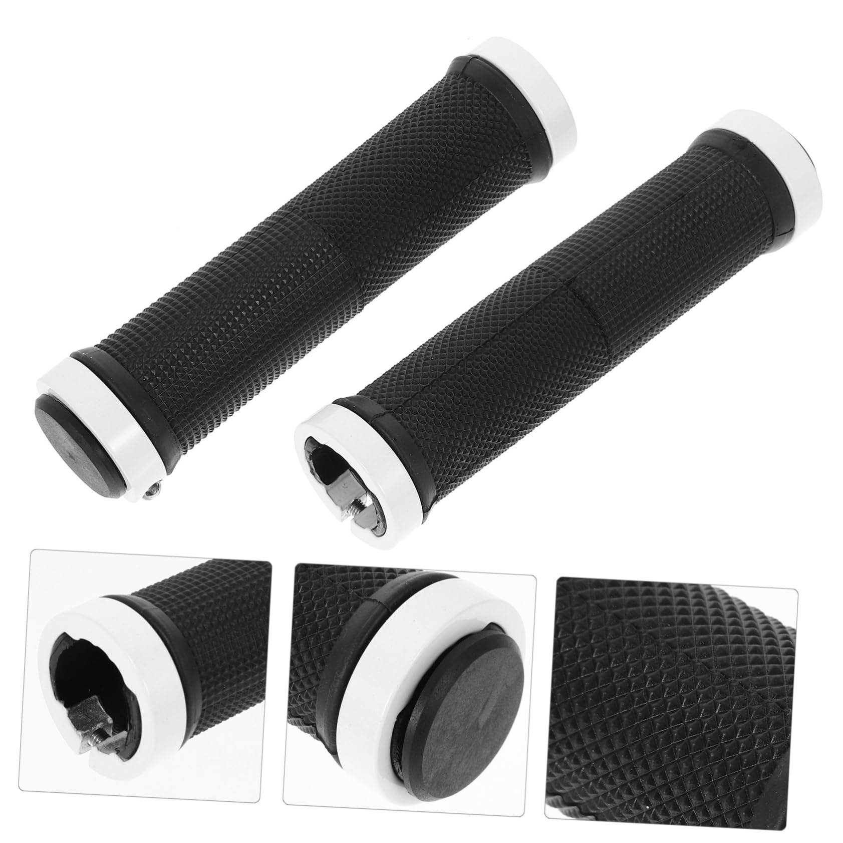 ibasenice Poignées De Guidon Vélo Antidérapantes Caoutchouc pour Vélos De Montagne Installation Facile Ergonomiques Et Durables Protection Optimale La Fatigue