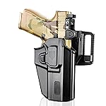 Universal OWB Holster for Glock 17 19 19X 45, Sig P320 P226, Taurus G3C G2C PT111, CZ P10C, FN 509, Canik TP9, Beretta APX, Index Finger Release, RDS Ready, Tool-Free 360 Cant, Belt Loop