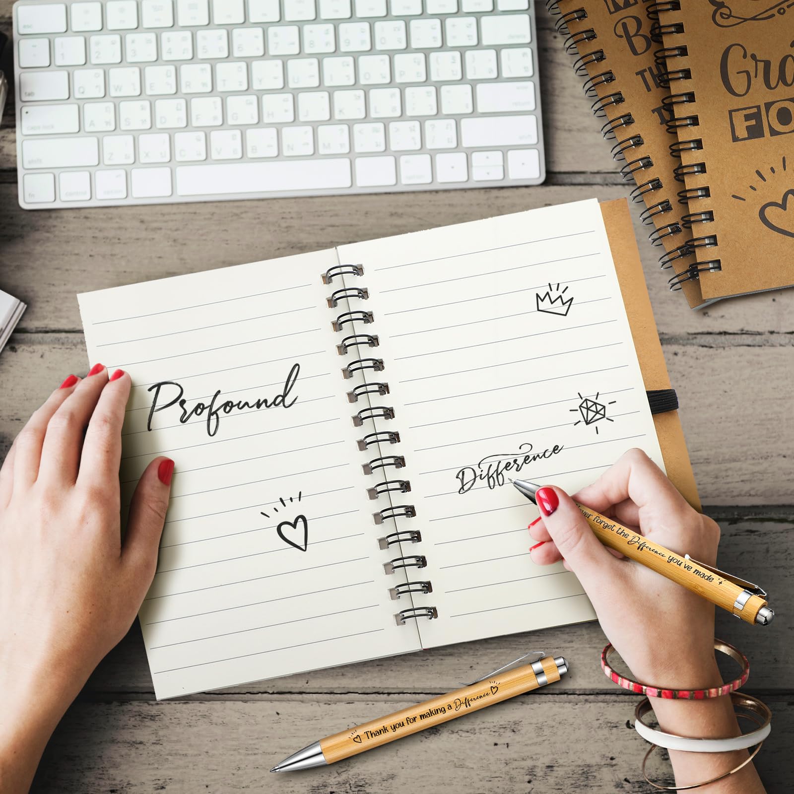 Tenceur 36 set/72 pezzi regali di apprezzamento per i dipendenti, quaderni a spirale ispiratori con penne motivazionali, piccolo blocco note, regali di ringraziamento per colleghi, personale d'ufficio