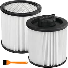 2Pcs DXVC6910 Cartridge Filter Replacement Compatible with Dewalt DXV06P DXV09P DXV10P DXV10PL DXV10SA DXV12P DXV14P DXV16P, Fit Wet Dry Vacuum Cleaners 6 to 16 Gallon