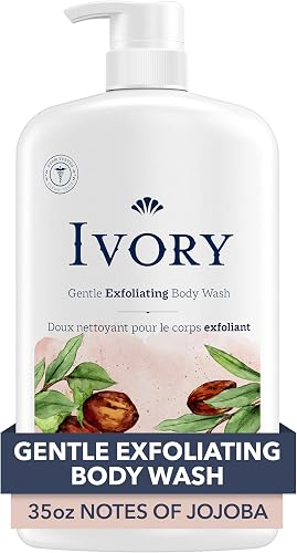 Ivory Body Wash, Designed for the Whole Family, Gentle Formula, Free of Heavy Perfumes Parabens Phthalates & Silicones, Jojoba Scent, 35 oz