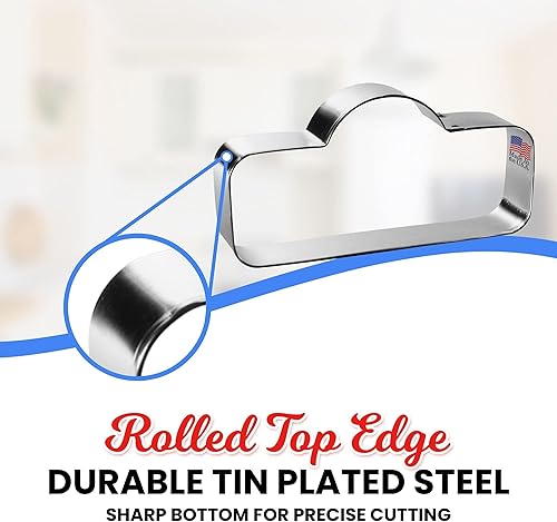 Miniatura 6 de Cortador de galletas de placa de calle de 4.5 pulgadas, fabricado en los Estados Unidos, cortador de galletas Foose de acero estañado, molde para