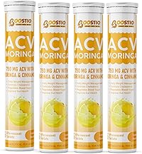 Plant Based ACV Moringa, Apple Cider Vinegar Tablets With Cinnamon, For Weight Management, Controls Cravings, Healthy Gut, No Added Sugar, Energy Booster (15 count (Pack of 4) Lemon)