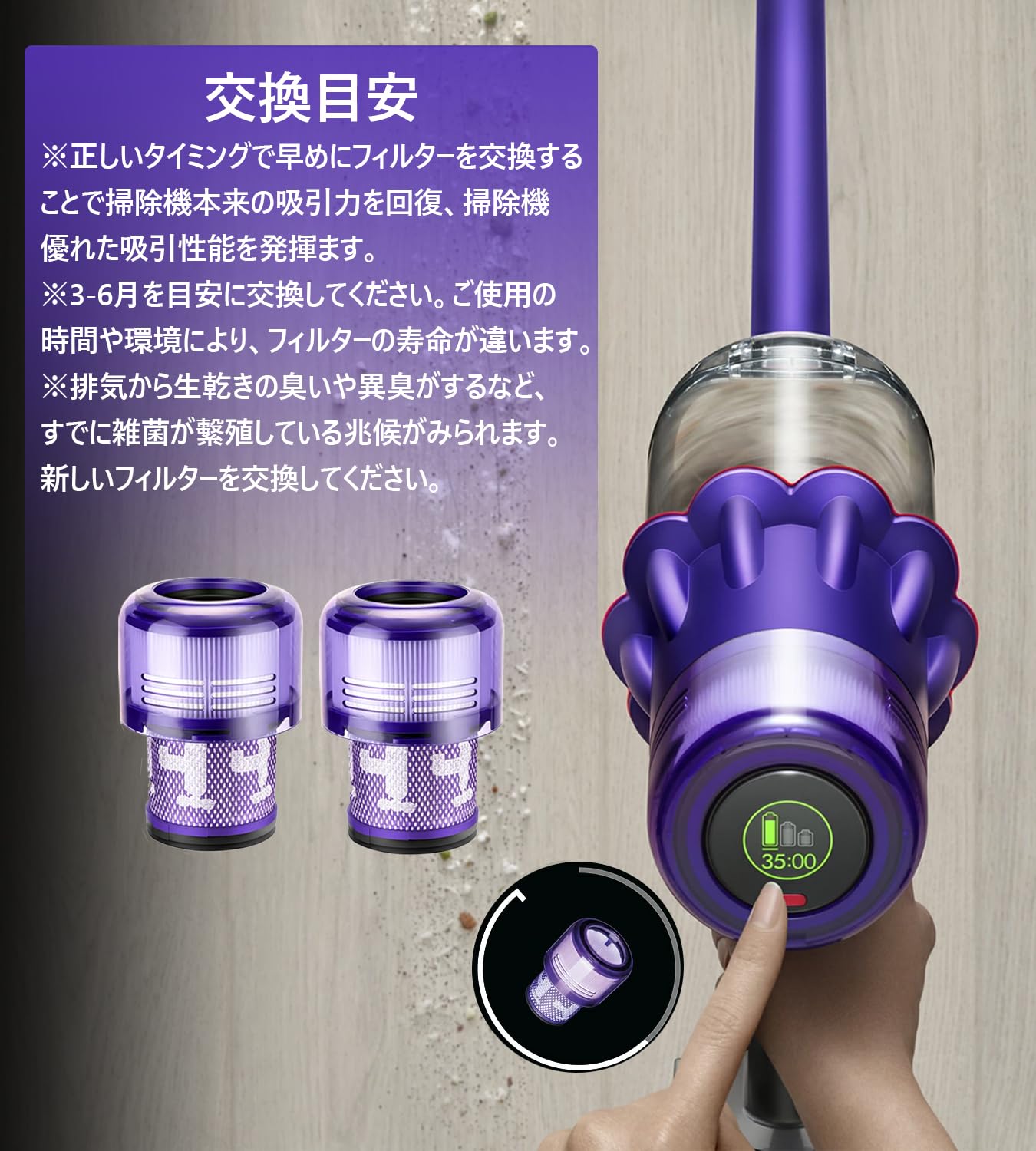Amazon.co.jp: ダイソン v12 フィルター Dyson 掃除機 SV20 SV30 V12