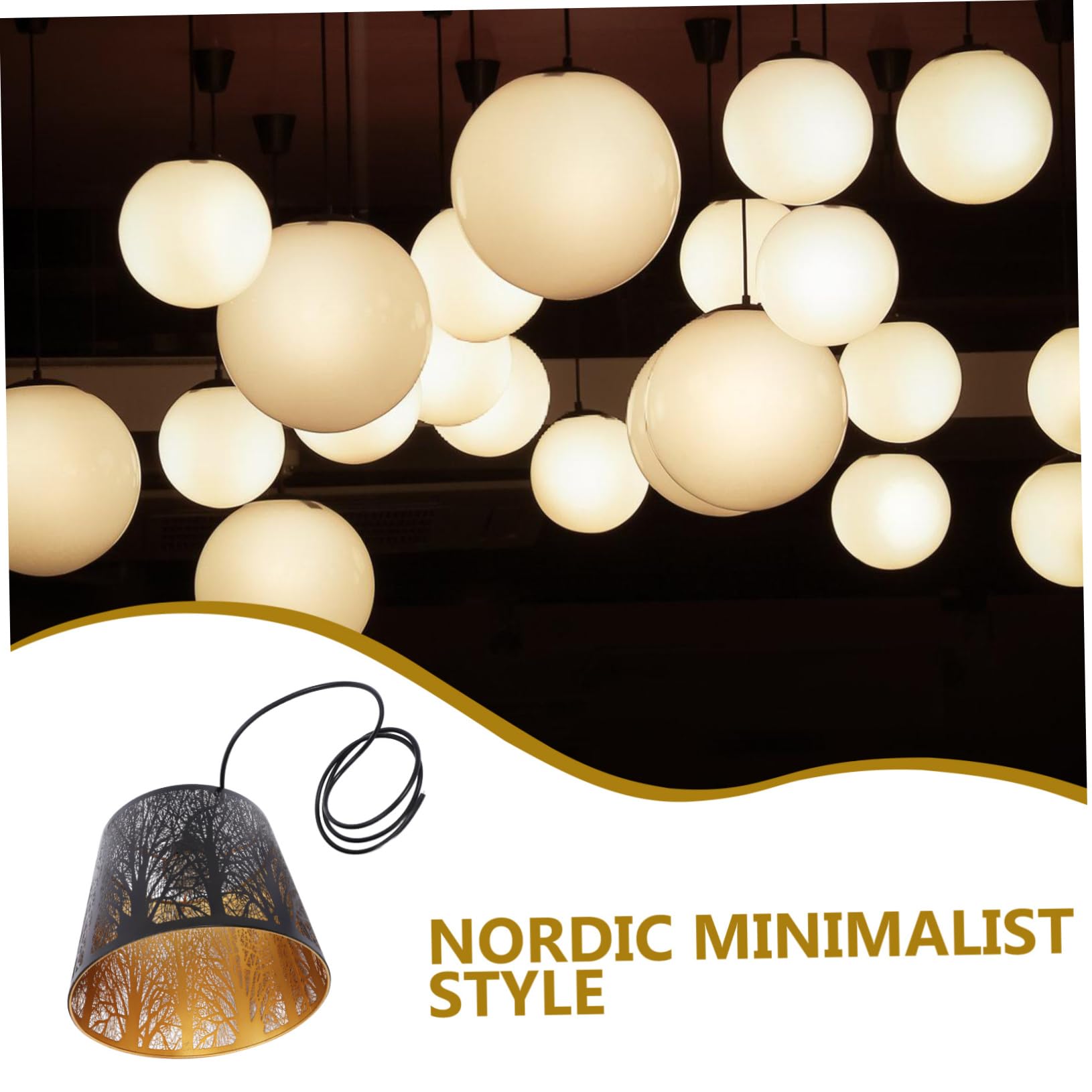 SHINEOFI Pantalla De Hierro Decorativa Hueca Para Lámpara Reemplazo De Pantallas De Metal Compatible Lámparas Colgantes y Apliques