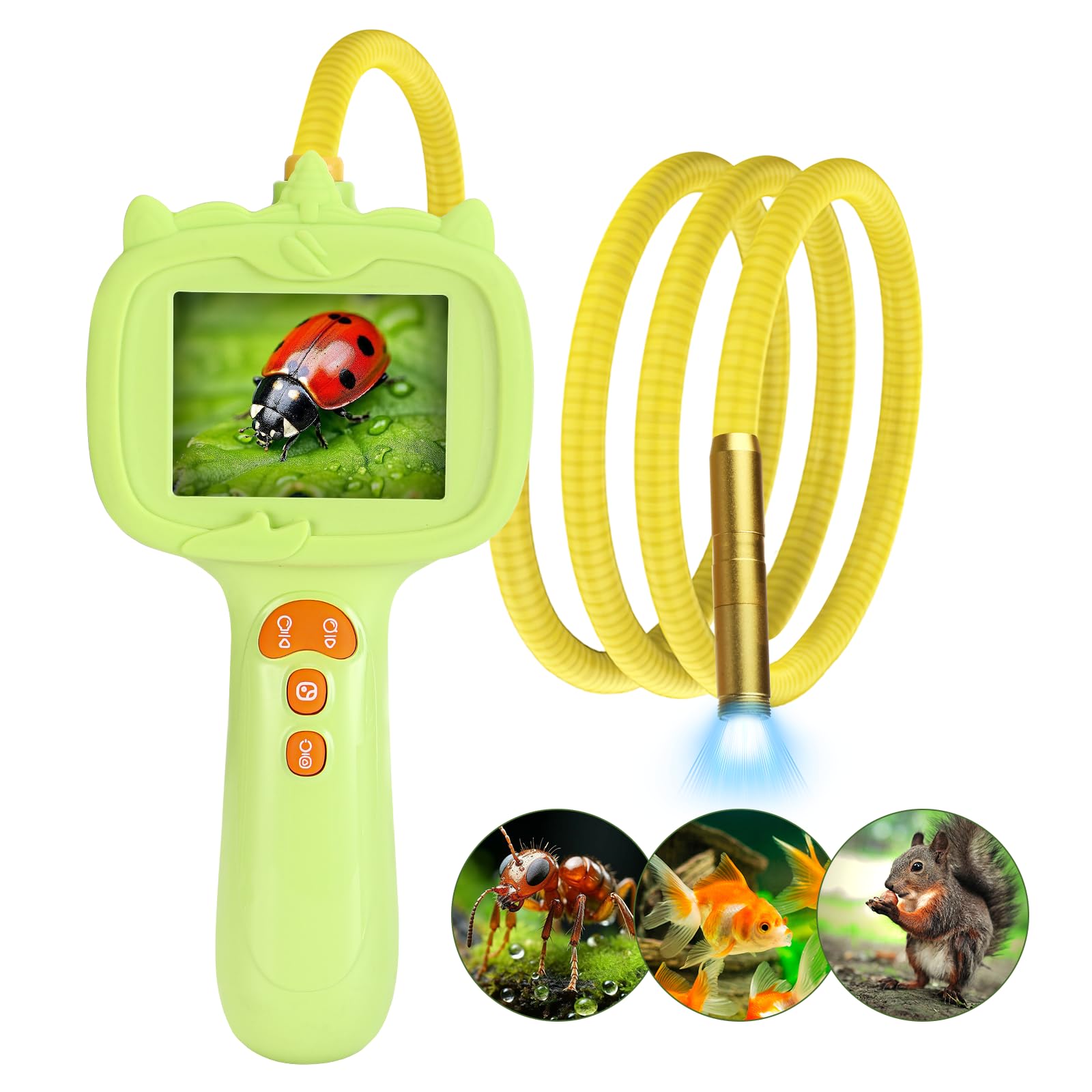 Sprifityy Endoscopio per Bambini,Fotocamera endoscopica con luce, Gioco STEM per esplorazione all'aperto,Impermeabile IP67,per ragazzi e ragazze di 4, 5, 6, 7, 8, 9, 10 anni