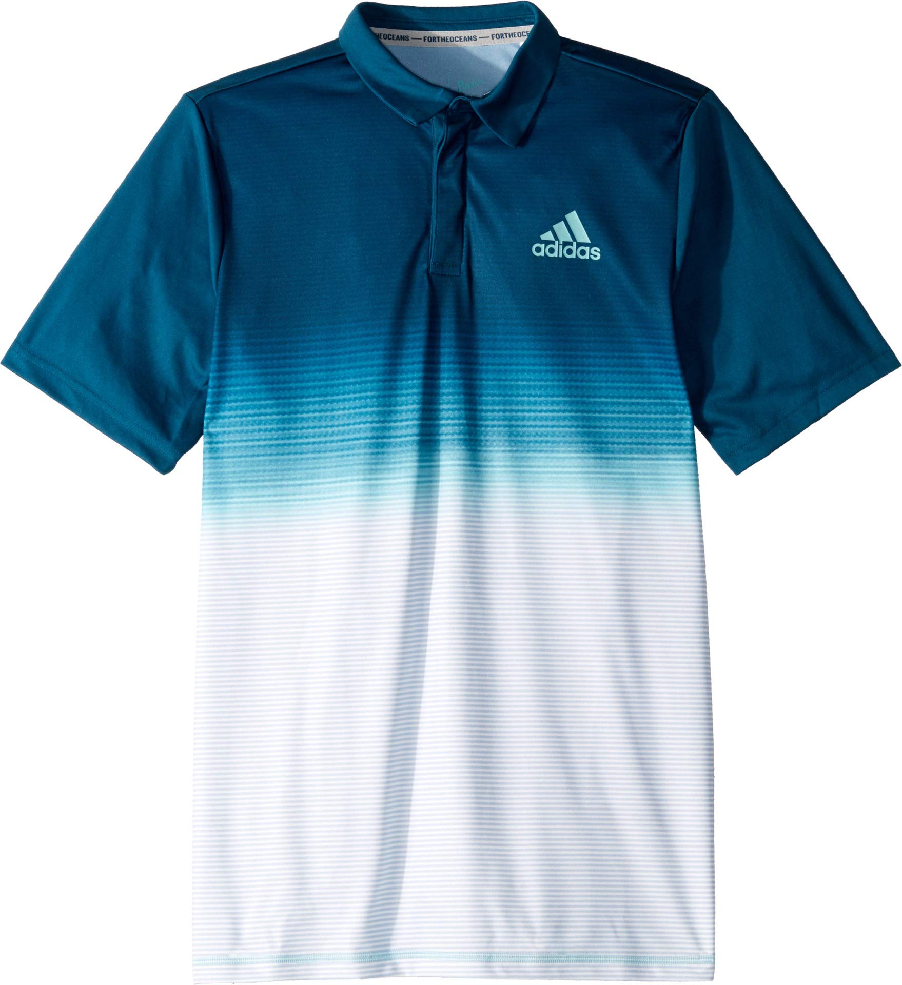 adidas Youth Boys Parley Polo, Petrol Night/White, X-Small