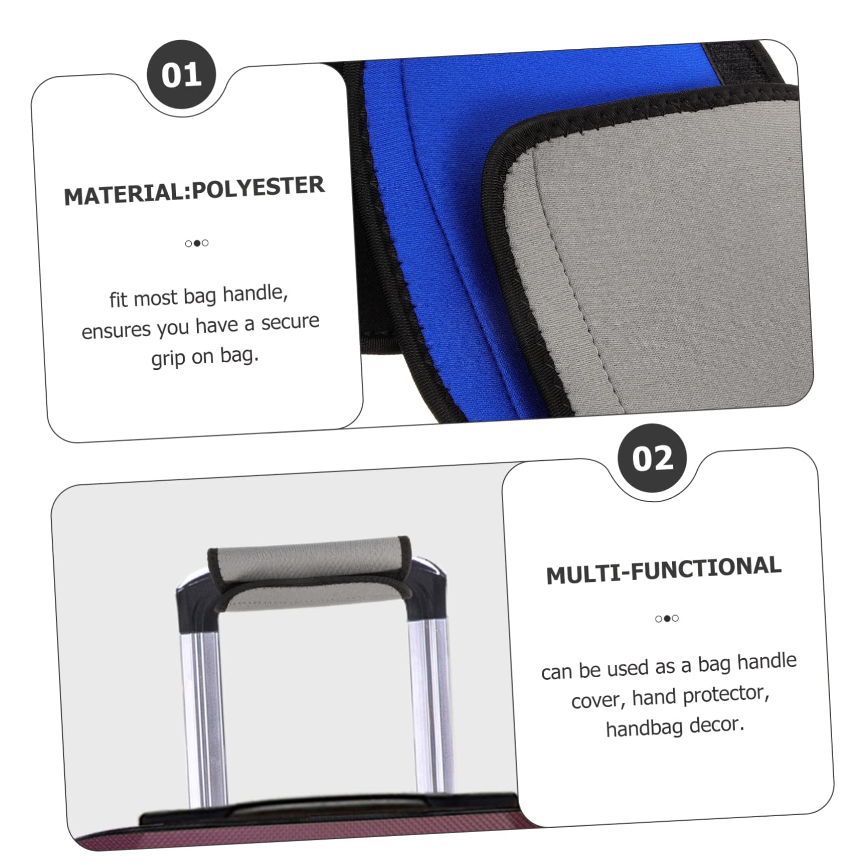 Kisangel 15piezas Cubiertas De Manija De Equipaje Protección Antideslizante para Asas De Maletas Material Resistente y Cómodo
