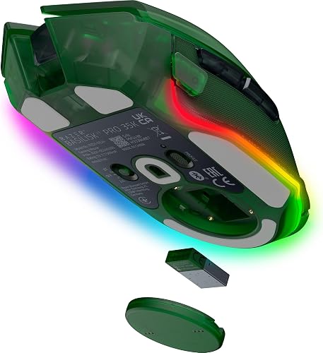 Razer Basilisk V3 Pro 35K Phantom Green Edition - Anpassbare kabellose ergonomische RGB-Gaming-Maus - optischer 35K DPI Sensor (4-Wege-Scrollrad, 13 anpassbare Tasten) Phantom Green - 9