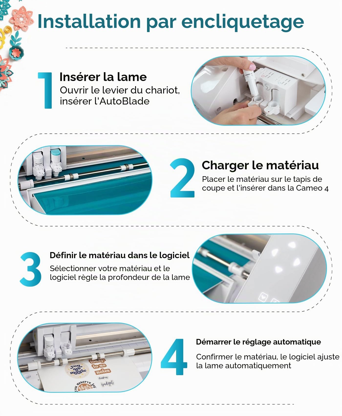 Silhouette AutoBlade 2- Lot de 3 Lames à utiliser avec Cameo 4 avec essai de 30 jours sur Smart-Silhouette