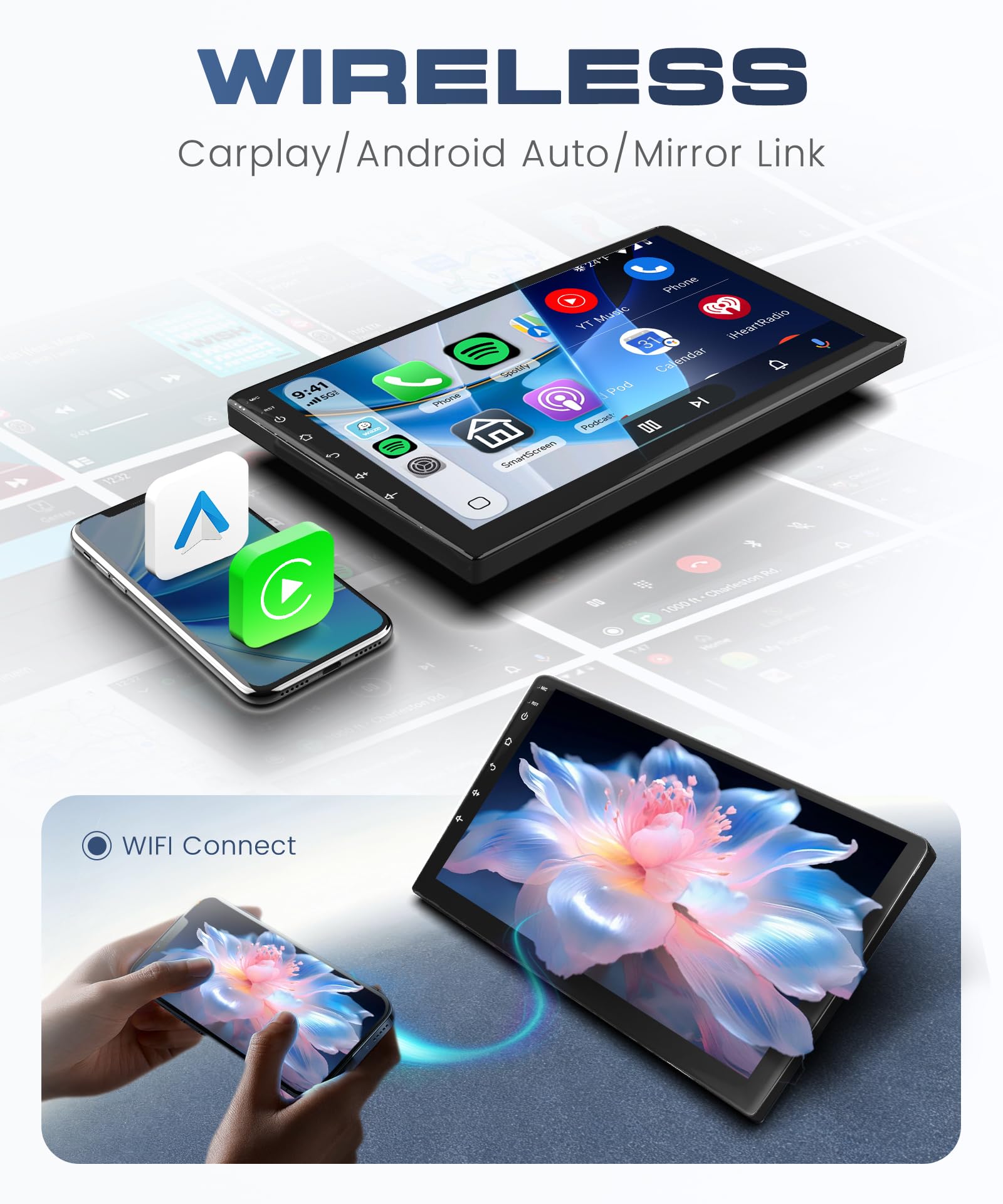 6G+128G 8 Core Android Radio de Coche para Seat Leon 2 MK2 2005-2012, 9" Pantalla Radio con Carplay Android Auto Inalámbrico Bluetooth FM/RDS/EQ/DSP WiFi GPS Panorámico de 360° Cámara Trasera