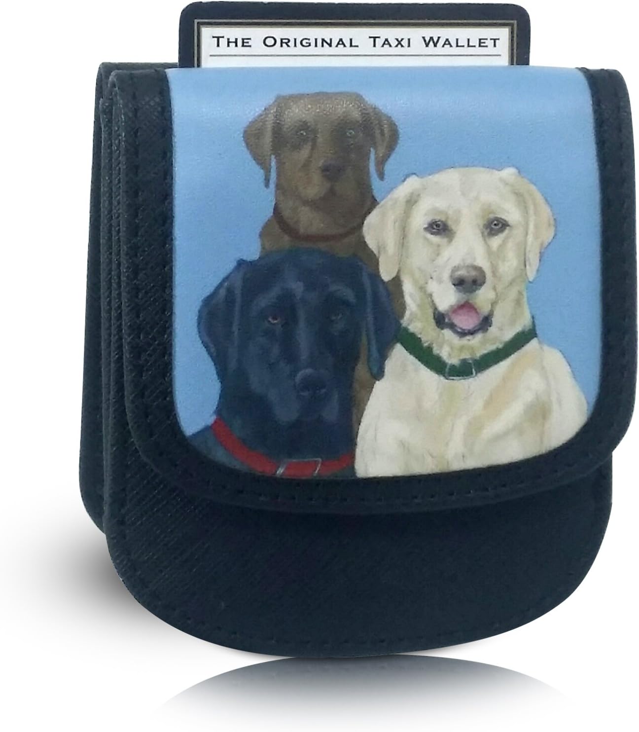Taxi Wallet® TW95-LABRADOR Soft Vegan Non-leather - Compact, Front Pocket Folding Wallet - For Cards, Bills, ID (Men & Women)