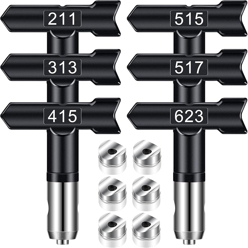 6 Reversible Spray Tips, Airless Paint Sprayer Tip Nozzle 211 313 41 | for Airless Paint Sprayer Machine Spray Paint Nozzles for Airless Paint Spray Guns House Painting DIY
