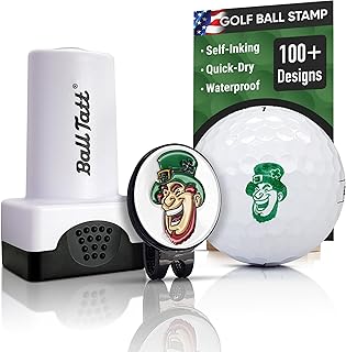 Golf Ball Stamp - Self-Inking Marker - Quick-Dry Permanent Marking Tool, No Leaks or Refills, Reusable & Waterproof Golfing Stamper - Ideal Gift for Golfers, Dads, Retirement.